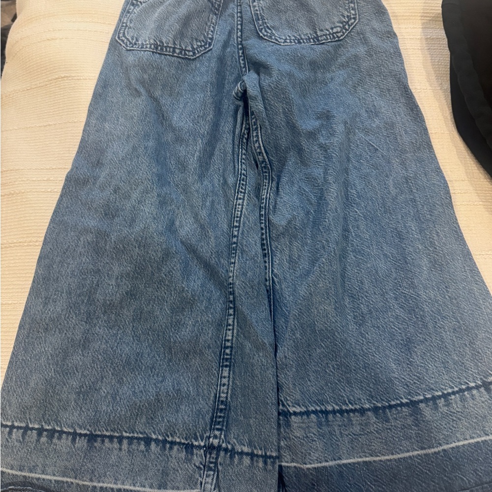 Two Pairs Wide leg girls jeans — Pink & Blue - Picture 5 of 7
